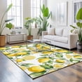 thumbnail image 3 of Area Rugs 4'x6'. Lemon Carpet Runner Indoor Outdoor Rugs Home Decor Aesthetic, Yellow Fruits Summer Watercolor Botanical Leaf Plant Non Slip Mats Washable Accent Rug for Living Room Bedroom, 3 of 8