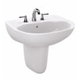 thumbnail image 2 of TOTO® Supreme® Oval Wall-Mount Bathroom Sink with CEFIONTECT and Shroud for 4 Inch Center Faucets, Sedona Beige - LHT241.4G#12, 2 of 6