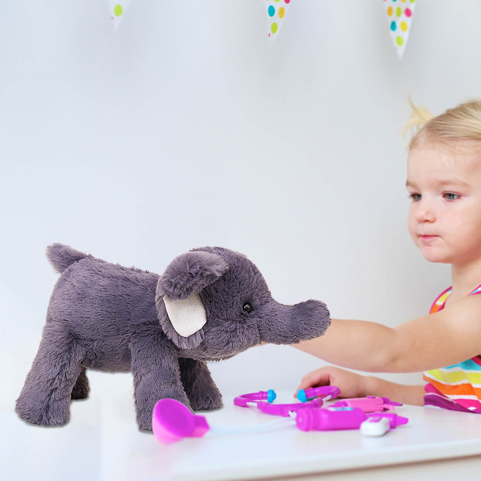 RUIG 15/20/23.6 Inchs Elephant Weighted Stuffed Animals,Sensory Comfort Plush Throw Pillow Toy, Kawaii Plushies Hugging Toy Gifts for Kids & Adults, Birthday Easter Gift