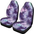 thumbnail image 4 of KUIFORTI 4Pcs Car Seat Covers Full Set Purple Tie Dye Car Seat Cover Set Easy Install Auto Front Rear Seat Covers Protectors Washable, 4 of 6