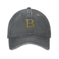 thumbnail image 1 of ZICANCN Casquette de Baseball Réglable Femmes, Chapeaux Alphabet B Pattern pour Hommes Adulte Lavé Coton Denim Baseball Caps Mode, Heather Profonde, 1 of 6