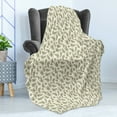 thumbnail image 4 of Leaves Soft Flannel Fleece Blanket, Autumn Season Leafage Tree Branches Fall Ecological Shedding Botanical, Cozy Plush for Indoor and Outdoor Use, 50" x 60", Lime Green Ivory Ginger, by Ambesonne, 4 of 5