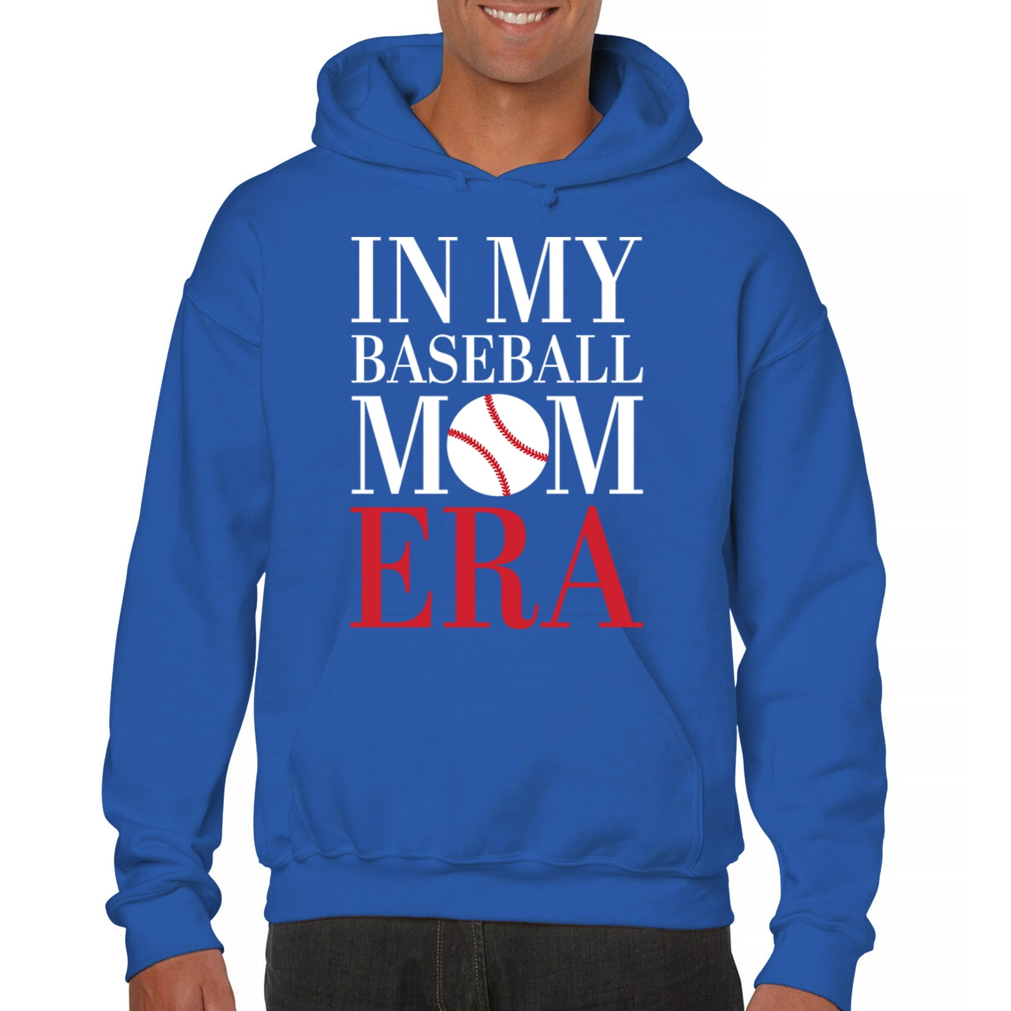 In My Baseball Mom Era Sweatshirt Funny Mom of Boys Best Team Supporter Mother Active Sports Child Mommy Hoodie