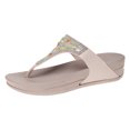 thumbnail image 1 of Bmisegm Women Sandals Fashion New Pattern Water Diamond Decoration Thick Bottom Wedge Flip Flop Comfortable Summer Beach Slippers Sandals Women Summer Beige 7.5, 1 of 9