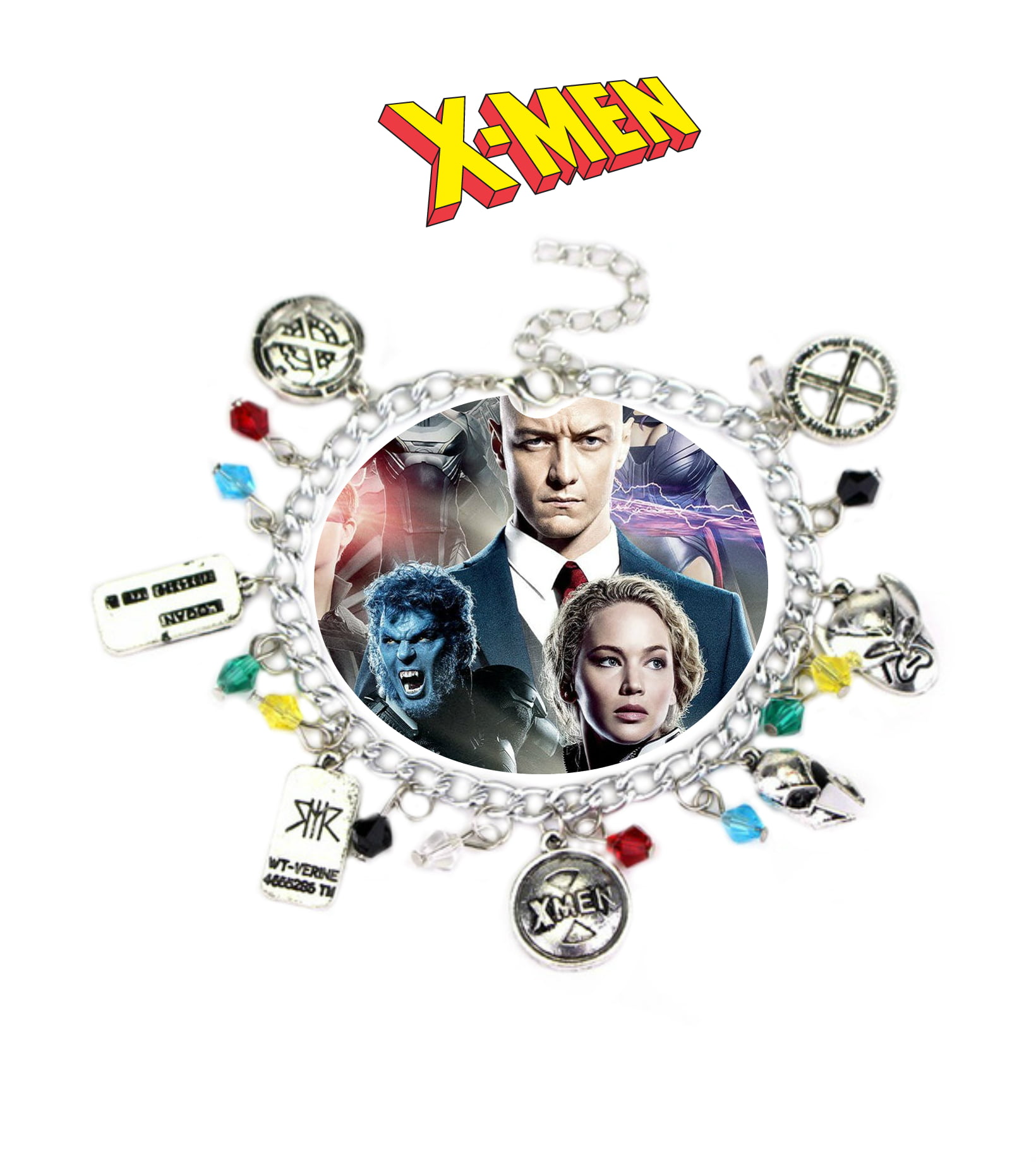 Superheroes XMen Charm Bracelet Movie Series Jewelry