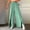 Green, variant on SuTry Women's Plus Trousers Loose Solid Color High Waist Wide-Leg Pants with Smocked Waistband Drawstring Side Slits Breathable Style(Blue#1,S)