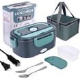thumbnail image 1 of 1.5 Liters Electric Lunch Box Food Warmer Portable Food Warmer for Home or Car - 304 Stainless Steel Leak-proof Liner, 1 of 8