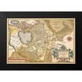 thumbnail image 2 of Ortelius, A. 24x17 Black Modern Framed Museum Art Print Titled - Map of Italy Near Florence, 2 of 5