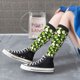 thumbnail image 5 of Fotbe Green Fruit Calcetas Divertidas Estampadas para Hombre y Mujer, Calcetas de Algodón hasta la Rodilla para Caminar, Correr, Enfermería y Embarazo, 5 of 6