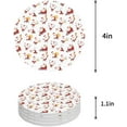 thumbnail image 1 of FMSHPON Merry Christmas Set of 4 Round Coaster for Drinks, Absorbent Ceramic Stone Coasters Cup Mat with Cork Base for Home Kitchen Room Coffee Table Bar Decor, 1 of 6