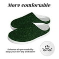 thumbnail image 6 of Goofa Emerald Green Sparkling Print Womens Mens Cotton Lightweight House Slippers , Washable Home Slippers,Indoor Comfy Bedroom Cozy Slippers-44/45, 6 of 7