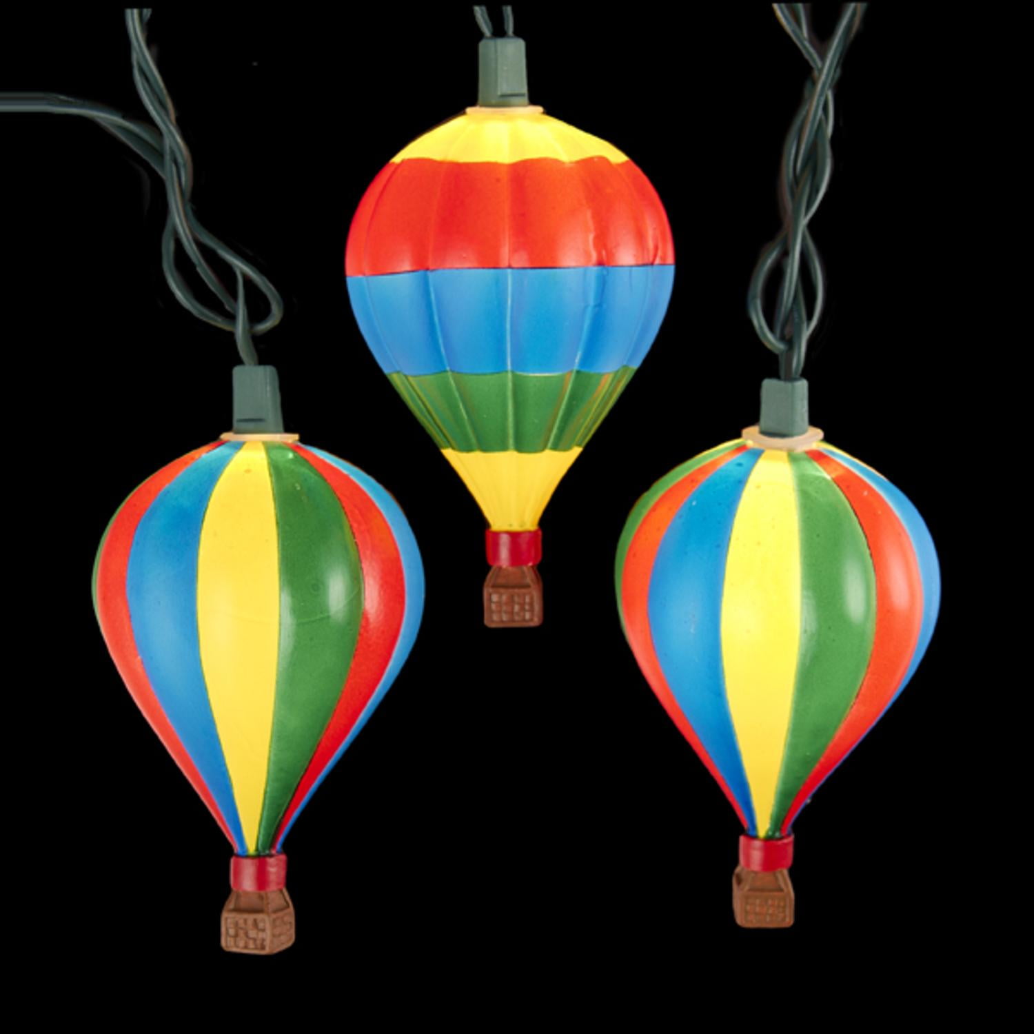 Set of 10 MultiColored Hot Air Balloon Novelty Christmas Lights