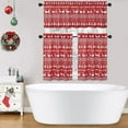 thumbnail image 6 of Haperlare 26"W x 30"L Christmas Kitchen Curtains Blackout Small Tier Curtains Boho Xmas Home Decor Café Curtain Set Bathroom Window Curtain, Red, Set of 2, 6 of 6