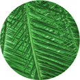 thumbnail image 1 of Ahgly Company Tapis Rond Lavable en Machine Intérieur Transitionnel Vert Foncé, 8 Pieds Rond, 1 of 7