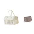 thumbnail image 2 of Bolsa de transporte para mascotas, tipo bandolera, elegante, plegable, suave, de mano, para perros, portátil, multiusos, para perros pequeños, gatos, Bolsa para gatos con tapete, 2 of 8