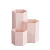 

Multipurpose Plastic Pen Container Creative Hexagon Vase Desk Decoration