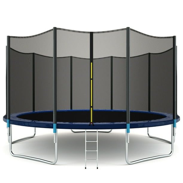 Gymax 15 Ft Trampoline Combo Bounce Jump Safety Enclosure Net Walmart Com Walmart Com