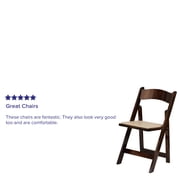 Flash Furniture Hercules Series Adult Size Beechwood Folding Event Chairs, Set of 4, Fruitwood