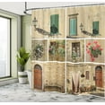thumbnail image 5 of Ambesonne Colorful Shower Curtain, Italian Stone Houses, 69"Wx70"L, Multicolor, 5 of 5
