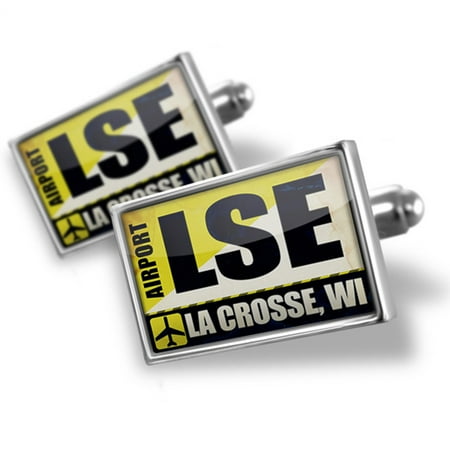 Cufflinks Airportcode LSE La Crosse, WI - NEONBLOND
