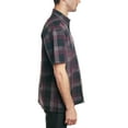 thumbnail image 6 of YAGO Men's Casual Plaid Short Sleeve Woven Button Down Shirt Black 5G (Large), 6 of 8