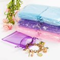 thumbnail image 4 of Bolsa de Organza para embalaje de joyas, decoración de fiesta de boda, bolsas de tul con cordón, para regalo, 7x9, 9x12, 10x15cm, 50/100 Uds., 50%, 4 of 4