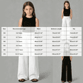 thumbnail image 3 of Duqingm Linen Pants for Girl Lightweight Relaxed Fit Casual Pants for Girls High Waisted Straight Leg (Black,8-9 Years), 3 of 5