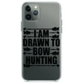 thumbnail image 1 of DistinctInk Clear Shockproof Hybrid Case for iPhone 12 Pro MAX (6.7" Screen) - TPU Bumper Acrylic Back Tempered Glass Screen Protector - I Am Drawn to Bow Hunting, 1 of 2