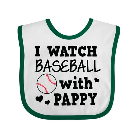 

Inktastic I Watch Baseball with My Pappy Gift Baby Boy Bib