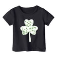 thumbnail image 2 of Weebloom St. Patrick's Day Day Shirts For Girls Short Sleeve Crew Neck Shamrock Graphic Cute Loose Holiday Party Soft Comfortable Summer Saint Patrick's Day Tshirts Boys Tees Tops 1-13 Years, 2 of 3