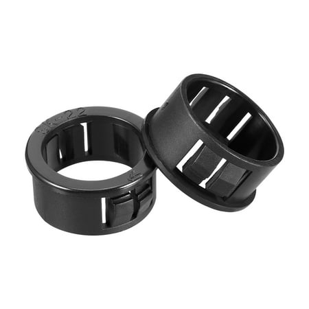 

100pcs 22mm Mounted Dia Snap in Cable Hose Bushing Grommet Protector Black