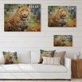 thumbnail image 4 of Designart "Graceful Leopard IV" Animals Print on Natural Pine Wood, 4 of 5