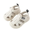 thumbnail image 2 of LoyisViDion Toddler Shoes Clearance Toddler Little Baby Kids Boys Girls Cartoons Shoes Anti-Kick Non-Slip Shoes Sandals White 9-12Months, 2 of 7