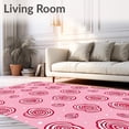 thumbnail image 2 of ODIKA 5'x7' Machine Washable Non-Slip Area Rug, Winter Celebration Confectionery Welcome Entrance Decoration High Traffic Rug, Pink, 610115, 2 of 7