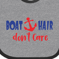 thumbnail image 4 of Inktastic Boat Hair Don't Care, Anchor, Sailing - Red Blue Boys or Girls Baby Bib, 4 of 4