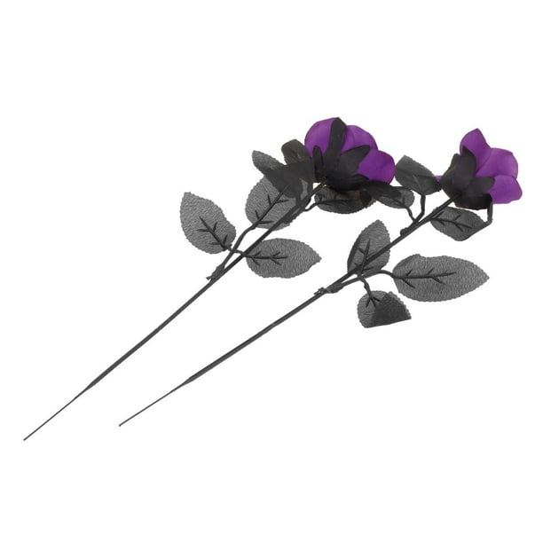 Rosas artificiales con globos oculares, accesorios para disfraz de Halloween, realistas. violeta