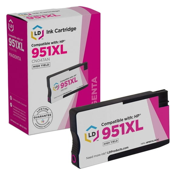 LD Products Compatible Ink Cartridge Replacement for HP 950XL CN047AN High Yield (Magenta)