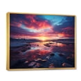thumbnail image 2 of Designart "Sunset Celestial Euphony I" Landscapes Floater Framed Wall Art Living Room, 2 of 7
