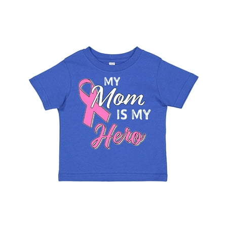 

Inktastic My Mom is My Hero- Breast Cancer Awareness Boys or Girls Toddler T-Shirt