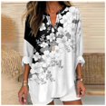 thumbnail image 2 of Blusa MARSVOVO con cuello en V y manga larga con estampado de flores bohemio 3XL para mujer, 2 of 3