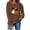 Brown, variant on Enjoytime Halloween Sweatshirts for Women Cute Printed Long Sleeved Shirts Fall Casual Fashion Pullover Tops