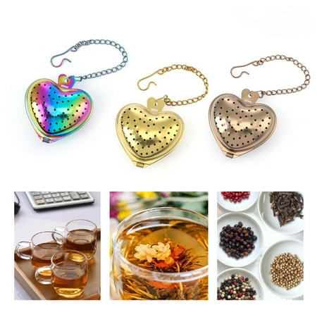 

Happy date 3Packs Tea Infuser Stainless Steel Mesh Heart Tea Strainer with Chain Premium Tea Infusers for Loose Tea Tea Steeper for Tea Flavoring Herbal Spices Seasonings