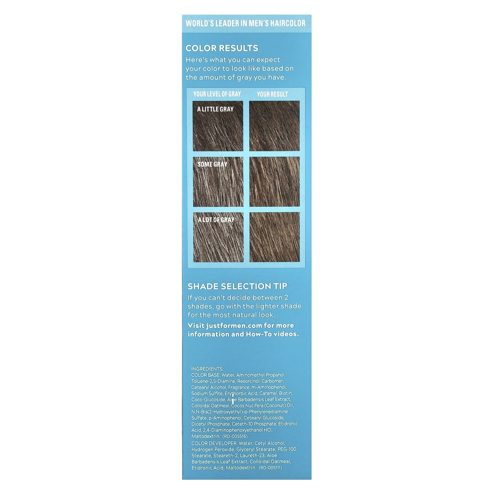 Just For Men Mustache & Beard, Beard Coloring for Gray Hair with Brush, With Keratin Biotin Aloe and Coconut Oil for Healthy Facial Hair - Medium-Dark Brown, M-40, Pack of 1 (Packaging May Vary)