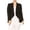 Black, variant on Women's Plus Size Solid Long Sleeve Blazer Jacket ? Office Workwear Open Front