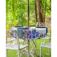 thumbnail image 3 of Fsddascl Spring Flowers Outdoor Tablecloth - 60 Inch Round Dining Table Cover, Summer Botanical Butterfly Watercolor Waterproof Outdoor Table Cloth with Umbrella Hole & Zipper for Picnic/Patio/Party, 3 of 7