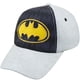 thumbnail image 1 of Gorra de béisbol DC Comics Batman para niños pequeños, gris y amarillo, de 2 a 4 años, 1 of 6