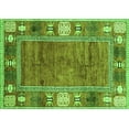 thumbnail image 1 of Ahgly Company Indoor Rectangle Oriental Green Modern Area Rugs, 2' x 5', 1 of 4