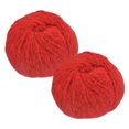 thumbnail image 1 of Uxcell Mezcla de Lana y Acrílico Hilo de Pila Larga 2 Madejas Hilo de Mohair Peso Encaje para Tejer Guantes Sombreros Calcetines Bufandas, Rojo, 1 of 6