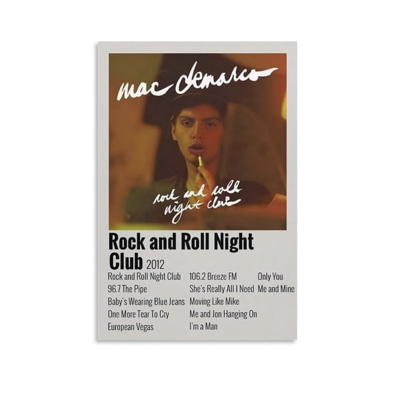 Mac Demarco Rock And Roll Night Club Poster Painting On Canvas Wall Art Poster Scroll Picture Print Living Room Walls Decor Home Posters 24x36inch(60x90cm)