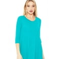 thumbnail image 4 of Moa Collection Women's Basic Round Neck 3/4 Sleeves A-line Casual Maxi Dress, 4 of 4